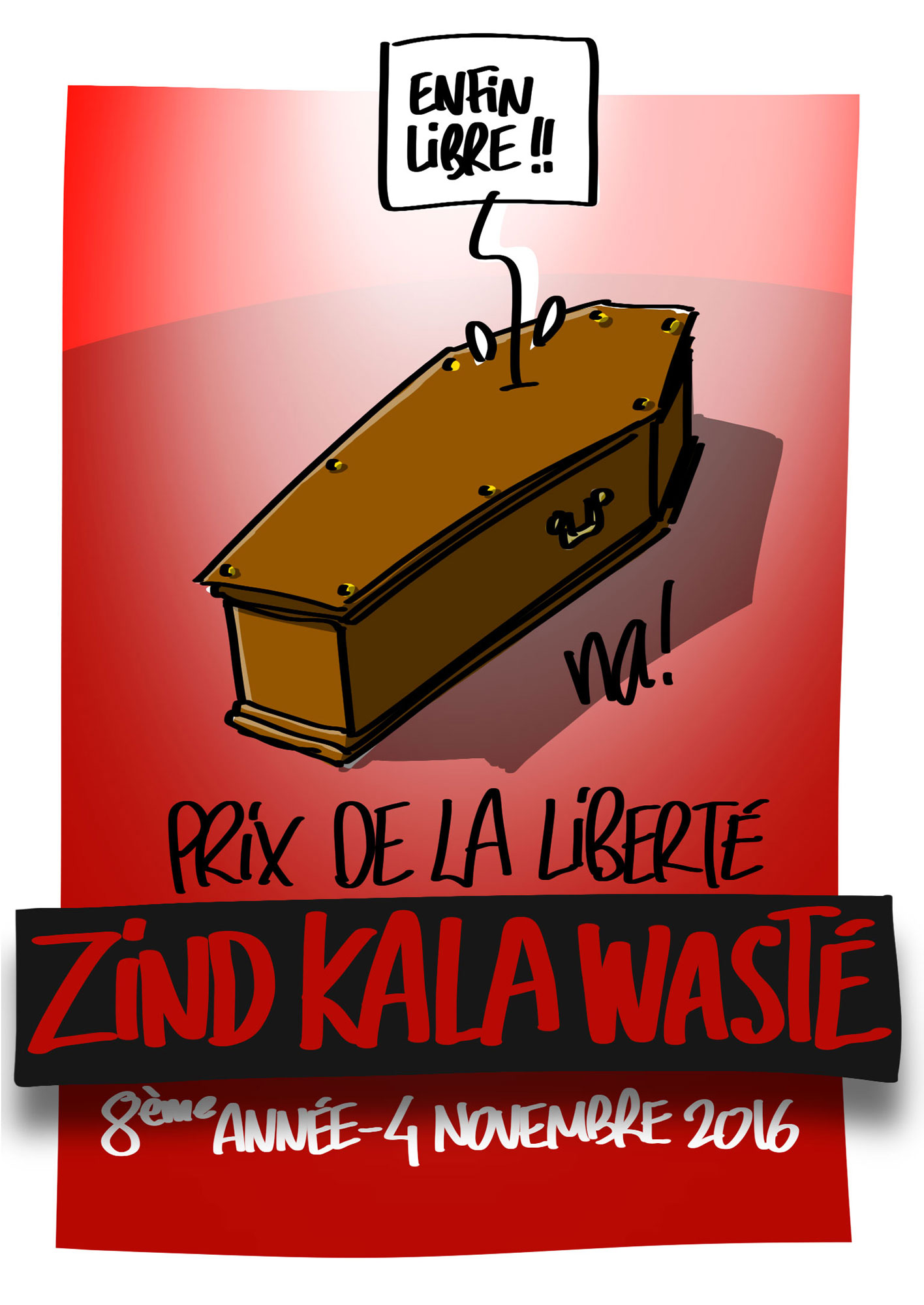 Affiche du dessinateur Na! pour le Zind-Kala-Waste 2016